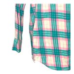 Lauren James Boyfriend Flannel PINK & GREEN Shirt size medium Photo 7