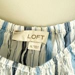 Loft  Sweetheart Neck Cotton Blend Top in Blue Multi Stripe - Size XL Photo 5