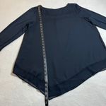 Jones New York Crewneck Tunic Top Size 14 Mixed Media Asymmetrical Hem Career Photo 8