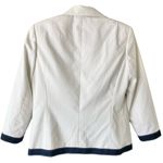 Oscar de la Renta Vintage White Pinstriped Suit Size 4 Photo 2