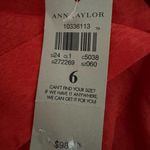Ann Taylor  Crimson Red Women’s Blouse Button Up Top Long Sleeve Sz 6 MSRP $98 Photo 5