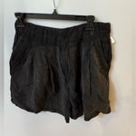 Free People  Womens Black Calla Pleated Hi Rise Slash Pockets Trouser Shorts 6 Photo 4