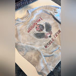 Journey World Tour Graphic Gray Tie Dye Pullover Sweatshirt Size M Photo 4