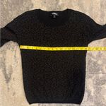 EXPRESS  Black Textured Crew Neck Sweater Photo 3