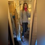 Rachel Zoe Mock Neck Ribbed Sweater in Grey Size Small Photo 5