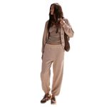 Free People FP BEACH Women's Hailee Cream Cozy Textured Knit Mid-Rise Jogger Pants Size S/P Photo 1