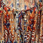Boston Proper - Boho Paisley Print Bell Sleeves Stretch Smocked Dress- Size 2 Photo 4