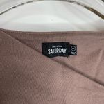 Kate Spade  Saturday Asymmetrical Slanted Dress Brown Long Sleeve Mini‎ Xsmall Xs Photo 2