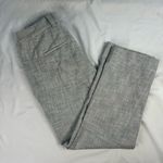 Rebecca Taylor Size 6? Dove Grey Slub Straight Cotton Blend Cropped Pant Office Photo 11