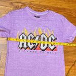 AC DC Highway Women Small Cotton Purple Fire Flames Print Band Tee Shirt Grunge Photo 1