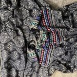 PaperMoon Stitch Fix Dress Long Sleeve Pockets Print Navy White Fitted Waist Photo 6