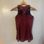 Lululemon Size 4 Racerback Burgundy Polka Dot Mesh Tank Shelf Bra Red Photo 1