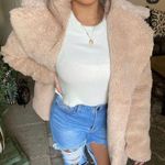 Tan Teddy Oversize Jacket Photo 0