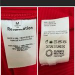 Reformation Kelsee Knit Ribbed Midi Dress Sleeveless Scoop Back in Cherry Red M Photo 3