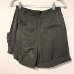 Diane Von Furstenberg  Silk High Waisted Shorts Size 4 Green Photo 4