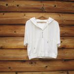 Club Monaco Terry Hoodie Pullover Top Photo 3