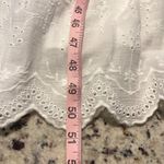 ZARA  White Eyelet Smocked Bodice Maxi Dress Puff Sleeve Square Neck Photo 9