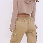 Pretty Little Thing STONE FLARE CUFF CROPPED SWEATER Photo 5