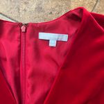 Antonio Melani Thelma Short Bubble Sleeve V-neck Smocked Waist Velvet Dress Size 8 Photo 4