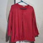 New York & Company sweater Soft red cardigan with button XL :Box 0013: Photo 0