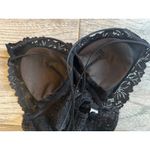 Victoria's Secret PINK Lace Bralette Medium Fairy Crochet Romantic Black Babydoll Photo 7