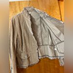 J.Jill  Denim Ruffle Trim Corduroy Jacket Unique Buttons Pockets Vintage Large Photo 1