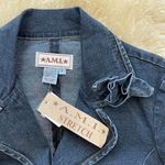 Y2K AMI Women's Blue and Navy Blouse Size M Photo 3