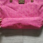 Michael Kors Pink Logo Canvas Tote Photo 5