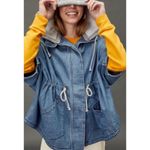 Anthropologie Pilcro  Kimono Denim Jacket M/L Oversized Boho Chic Layering Photo 8