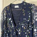 Urban Outfitters  Floral daisy V Neck Peplum Blouse Small Photo 4