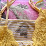 Old Navy y2k yellow lace striped cami Photo 5