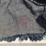 Ultra Short Cropped Raw Hem Denim Jacket Blue Size L Photo 7