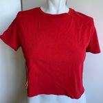 Brandy Melville crop top red small short sleeve Photo 0