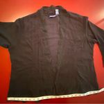 Phool open jacket Womans Size XL Black Cotton Lightweight eyelet artsy boho Photo 1