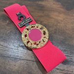 NWT Vtg Deadstock Bill Blass For Harwell Women's Flower Buckle Belt Pink M/L Photo 12