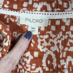 Anthropologie Pilcro Orange White Sydney Floral Bat Sleeve Top Photo 2