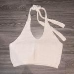 Princess Polly  White Crochet Halter Tank Top Photo 0