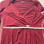 Glamour Nights Burgundy Draped Maxi Dress with Rhinestone Brooch Cape Sleeves 6 Red Photo 9