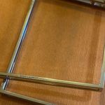 Saint Laurent Double Square Hoop Earrings in Metal Photo 4