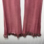 POL Burgundy Flare Pants with Lace Trim Wooden Beads Size M Photo 1
