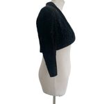 Alex Evenings  Size 6 Petite  Top Blouse Shrug Black Open Front Cardigan Photo 2
