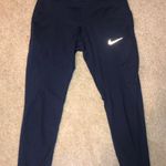 Nike Mesh Detail Navy Leggings Photo 0