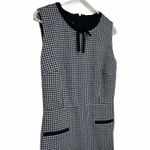 Talbots Tipped Pointe Tie Neck Dress Houndstooth Photo 1