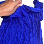 Glitz Ruffled Off The Shoulder Blue Bodysuit Large Photo 4