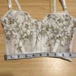 Embroidered corset crop top White Size XS Photo 4