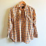 J.Crew Size 2 Boyfriend Shirt Topaz Plaid Button Front Style G9912 Mustard Photo 1