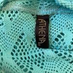 Athena teal mesh bat wing beach cover up Blue Photo 2