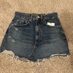 ZARA  Distressed Mini Denim Skirt Photo 0