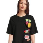 Coca-Cola  Womens/Juniors Multi Patch Graphic Tee with Short Sleeves Size L 11/13 Photo 0