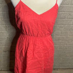 J.Crew Linen Pink Spaghetti Strap V Neck Elastic Waist Tank Mini Dress Size S Photo 0